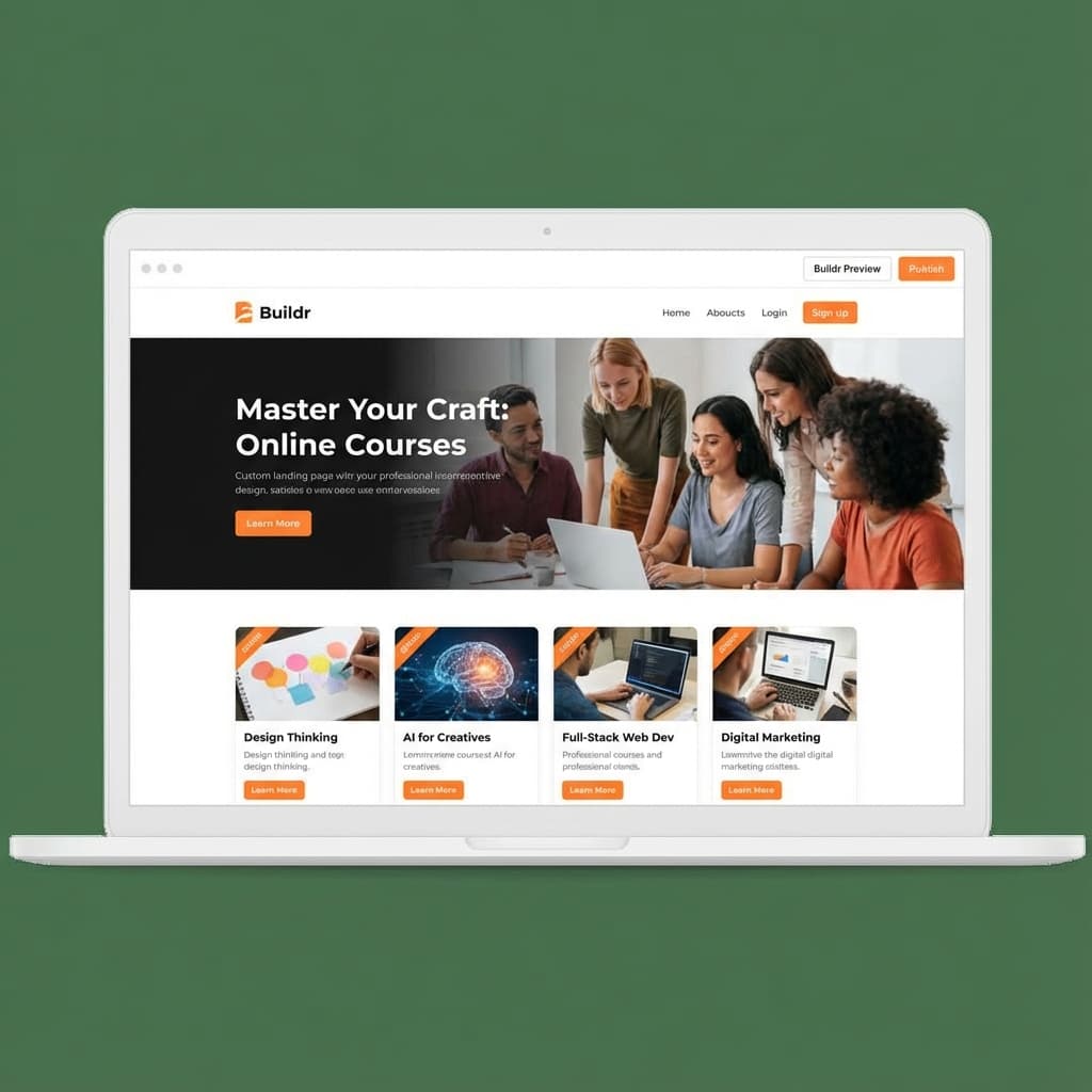 Academy builder interface